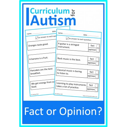 Fact or Opinion Worksheets